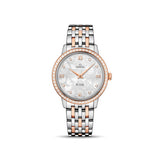 Buy Shop Omega De Ville Prestige Quartz Diamonds Silver Dial Two Tone Steel Strap Watch for Women - 424.25.27.60.52.001 USA Online