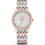 Buy Shop Omega De Ville Prestige Quartz Diamonds Silver Dial Two Tone Steel Strap Watch for Women - 424.25.27.60.52.001 USA Online