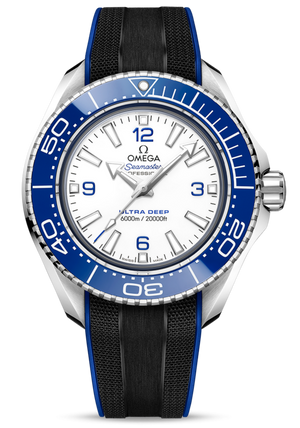 Buy Shop Omega Planet Ocean 6000M Co Axial Master Chronometer 45.5mm White Dial Black Rubber Strap Watch for Men - 21532462104001 USA Online