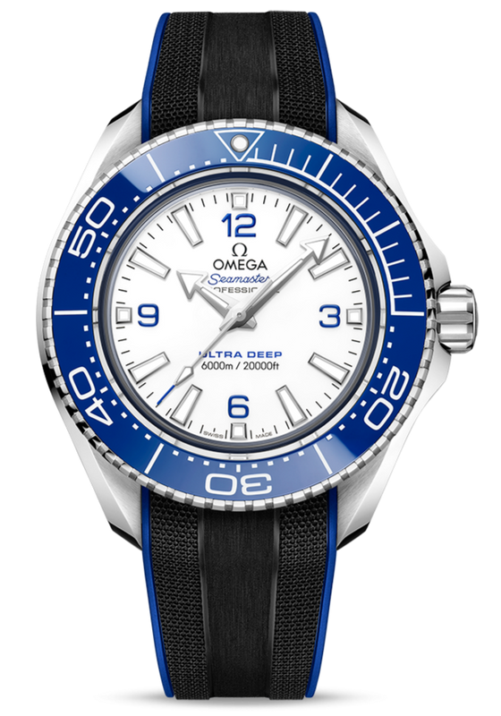 Buy Shop Omega Planet Ocean 6000M Co Axial Master Chronometer 45.5mm White Dial Black Rubber Strap Watch for Men - 21532462104001 USA Online
