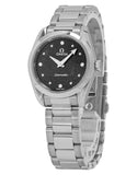 Buy Shop Omega Seamaster Aqua Terra Quartz Diamond Black Dial Silver Steel Strap Watch for Women - 220.10.28.60.51.001 USA Online