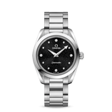 Buy Shop Omega Seamaster Aqua Terra Quartz Diamond Black Dial Silver Steel Strap Watch for Women - 220.10.28.60.51.001 USA Online