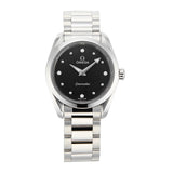 Buy Shop Omega Seamaster Aqua Terra Quartz Diamond Black Dial Silver Steel Strap Watch for Women - 220.10.28.60.51.001 USA Online