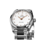 Buy Shop Omega Seamaster Aqua Terra Quartz Diamond Silver Dial Silver Steel Strap Watch for Women - 220.10.28.60.54.001 USA Online