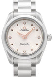 Buy Shop Omega Seamaster Aqua Terra Quartz Diamond Silver Dial Silver Steel Strap Watch for Women - 220.10.28.60.54.001 USA Online