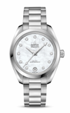 Buy Shop Omega Seamaster Aqua Terra Quartz Diamonds Mother of Pearl Dial Silver Steel Strap Watch for Women - 220.10.28.60.55.001 USA Online