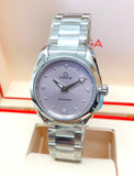Buy Shop Omega Seamaster Aqua Terra Quartz Purple Dial Silver Steel Strap Watch for Women - 220.10.28.60.60.001 USA Online