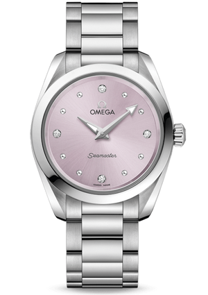 Buy Shop Omega Seamaster Aqua Terra Quartz Purple Dial Silver Steel Strap Watch for Women - 220.10.28.60.60.001 USA Online