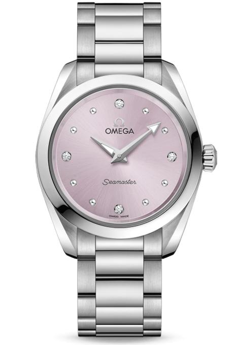 Buy Shop Omega Seamaster Aqua Terra Quartz Purple Dial Silver Steel Strap Watch for Women - 220.10.28.60.60.001 USA Online