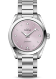 Buy Shop Omega Seamaster Aqua Terra Quartz Purple Dial Silver Steel Strap Watch for Women - 220.10.28.60.60.001 USA Online