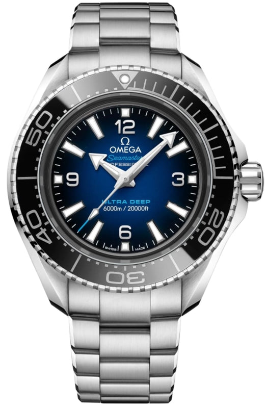 Buy Shop Omega Seamaster Planet Ocean 6000M Co Axial Master Chronometer Blue Dial Silver Steel Strap Watch for Men - 21530462103001 USA Online