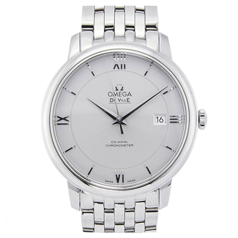 Buy Shop Omega De Ville Prestige Co-Axial Silver Dial Silver Steel Strap Watch for Men - 424.10.40.20.02.003 USA Online