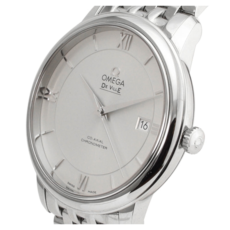 Buy Shop Omega De Ville Prestige Co-Axial Silver Dial Silver Steel Strap Watch for Men - 424.10.40.20.02.003 USA Online