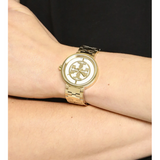 Buy Shop Tory Burch Reva Gold Dial Gold Steel Strap Watch for Women - TBW4025 USA Online