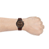 Buy Shop Fossil Retro Pilot Chronograph Brown Dial Brown Leather Strap Watch for Men - FS5833 USA Online