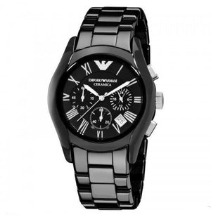Buy Shop Emporio Armani Black Ceramic Dial Ceramic Strap Watch For Women - AR1401 USA Online