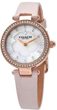 Buy Shop Coach Perry Diamonds Mother of Pearl Dial Pink Leather Strap Watch for Women - 14503190 USA Online