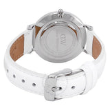 Buy Shop Daniel Wellington Classic Petite Bondi Black Dial White Leather Strap Watch For Women - DW00100284 USA Online