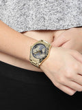Buy Shop Michael Kors Layton Pave Blue Dial Gold Steel Strap Watch for Women - MK6243 USA Online