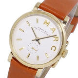 Buy Shop Marc Jacobs Baker White Dial Brown Leather Strap Watch for Women - MBM1317 USA Online