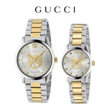 Buy Shop Gucci G Timeless Silver Dial Two Tone Steel Strap Watch For Women - YA1264074 USA Online