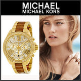 Buy Shop Michael Kors Wren Gold Dial Two Tone Steel Strap Watch for Women - MK6294 USA Online
