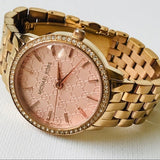 Buy Shop Michael Kors Argyle Quartz Rose Gold Dial Rose Gold Steel Strap Watch For Women - MK3156 USA Online