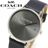 Coach Charles Grey Dial Black Leather Strap Watch for Men - 14602150