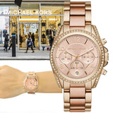 Buy Shop Michael Kors Blair Chronograph Rose Gold Dial Two Tone Steel Strap Watch for Women - MK6316 USA Online