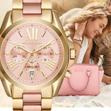 Buy Shop Michael Kors Bradshaw Gold Dial Two Tone Steel Strap Watch for Women - MK6359 USA Online