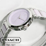 Coach Tristent Purple Dial Two Tone Steel Strap Watch for Women - 14502461