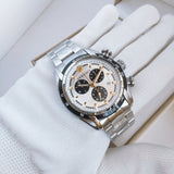 Buy Shop Versace V-Ray Chronograph Quartz Silver Dial Silver Steel Strap Watch For Men - VE2I00321 USA Online