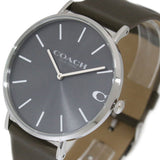 Coach Charles Grey Dial Brown Leather Strap Watch for Men - 14602153