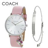 Buy Shop Coach Perry Mother of Pearl Pink Dial Pink Leather Strap Watch for Women - 14503244 USA Online