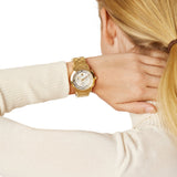 Buy Shop Tory Burch Classic Chronograph White Dial Gold Steel Strap Watch for Women - TBW1032 USA Online