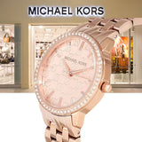 Buy Shop Michael Kors Argyle Quartz Rose Gold Dial Rose Gold Steel Strap Watch For Women - MK3156 USA Online