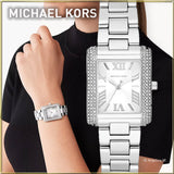 Buy Shop Michael Kors Emery Three-Hand Crystals White Dial Silver Steel Strap Watch for Women - MK4642 USA Online