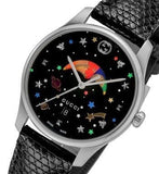 Buy Shop Gucci G-Timeless Moonphase Black Dial Black Leather Strap Watch For Men - YA1264045 USA Online