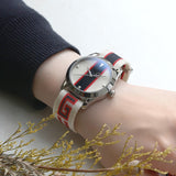 Buy Shop Gucci G Timeless Quartz White Dial Two Tone NATO Strap Watch For Men - YA1264071 USA Online
