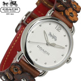 Buy Shop Coach Delancey White Dial Floral Brown Leather Strap Watch for Women - 14502761 USA Online