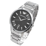 Emporio Armani Sportivo Black Dial Silver Stainless Steel Watch For Men - AR2457