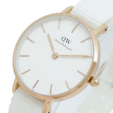 Buy Shop Daniel Wellington Petite Dover Quartz White Dial White NATO Strap Watch For Women - DW001000313 USA Online