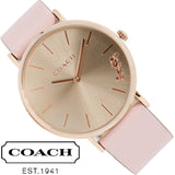 Buy Shop Coach Delancey Gold Dial Pink Leather Strap Watch for Women - 14503332 USA Online