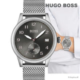 Buy Shop Hugo Boss Legacy Grey Dial Silver Mesh Bracelet Watch for Men - 1513673 USA Online