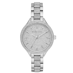 Buy Shop Michael Kors Runway Crystals Silver Dial Silver Steel Strap Watch for Women - MK3822 USA Online