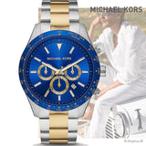 Buy Shop Michael Kors Layton Chronograph Blue Dial Two Tone Steel Strap Watch For Men - MK8825 USA Online