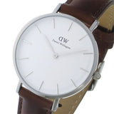 Buy Shop Daniel Wellington Classic Petite St Mawes White Dial Brown Leather Strap Watch For Women - DW00100187 USA Online