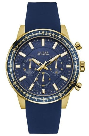 Buy Shop Guess Fuel Chronograph Blue Dial Blue Rubber Strap Watch for Men - W0802G2 USA Online
