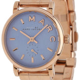 Buy Shop Marc Jacobs Mini Baker Blue Dial Rose Gold Steel Strap Watch for Women - MBM3285 USA Online