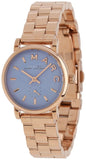 Buy Shop Marc Jacobs Mini Baker Blue Dial Rose Gold Steel Strap Watch for Women - MBM3285 USA Online